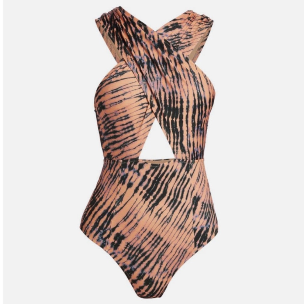 Ulla Johnson // Keiran Halter One-Piece Swimsuit, Size Large